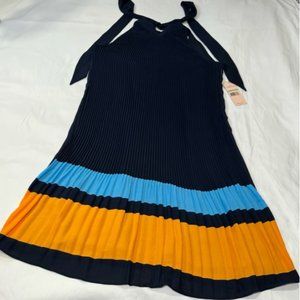 Nanette Nanette Lepore Crepe Chiffon Midi Dress Size 4 color Navy Blue